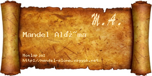 Mandel Alóma névjegykártya